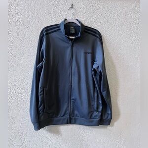 Adidas Gray Black Day Ready Tracktop Zip Up Jacket Size Large
